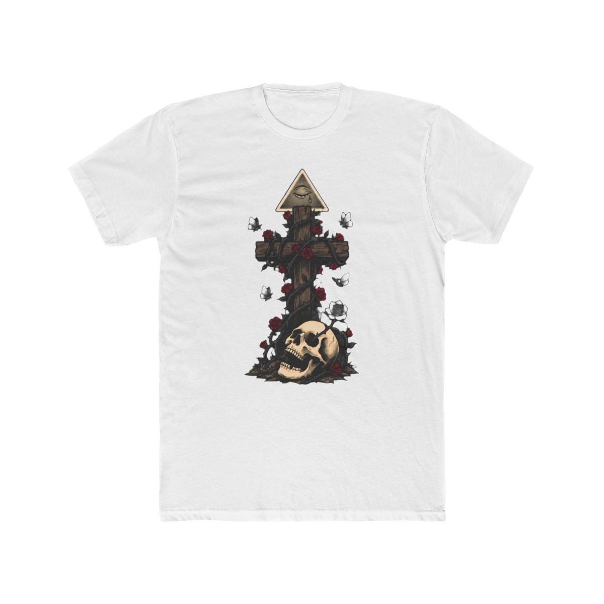 Deftones OHMS Skull Cross Roses T Shirt T Shirt - Official T-Shirts merchandise