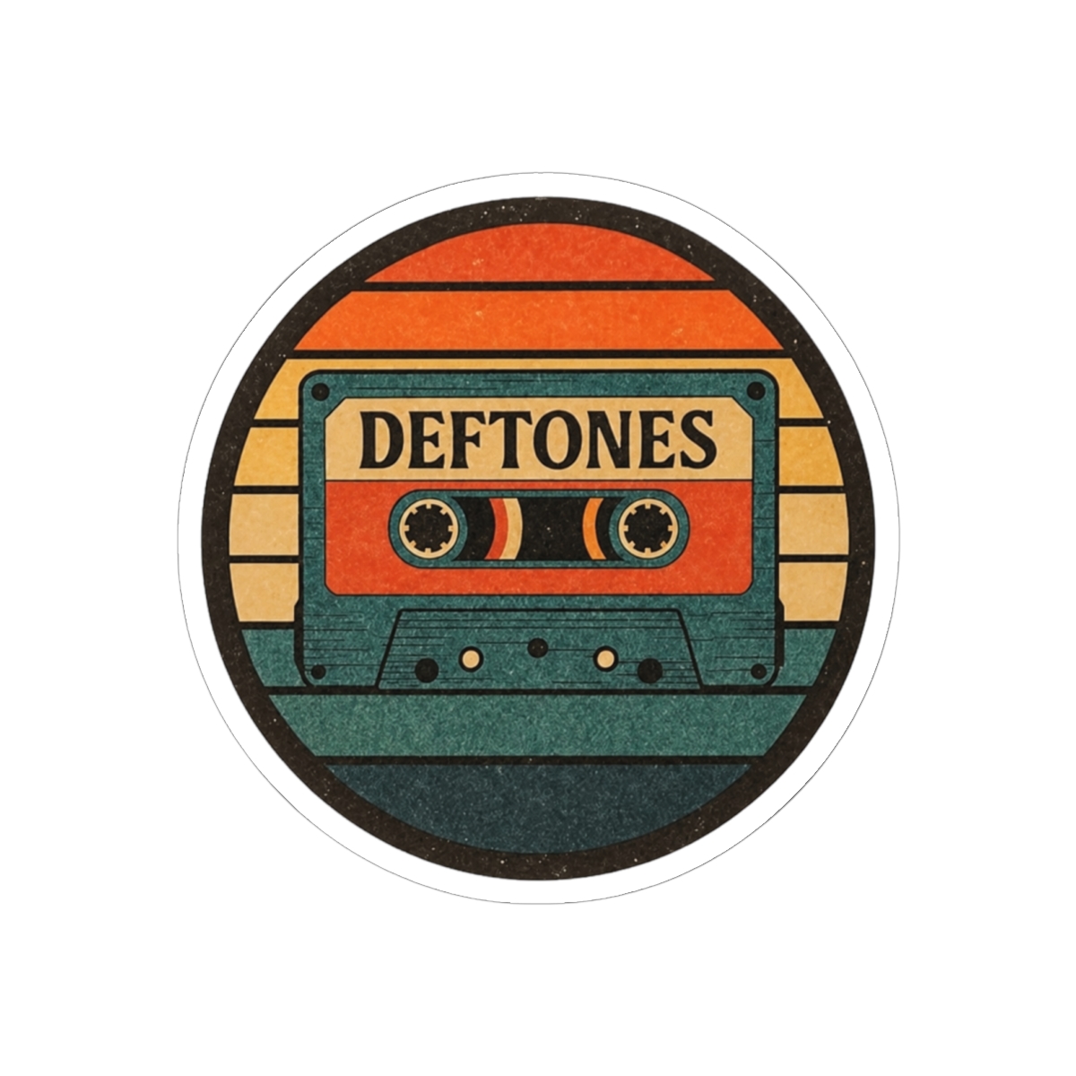 2 (Pieces) 3" and 5" Deftones Sticker, Waterproof Vinyl Decals for Many Purpose Like Cars, Trucks, Laptops, Phones, Windows and More