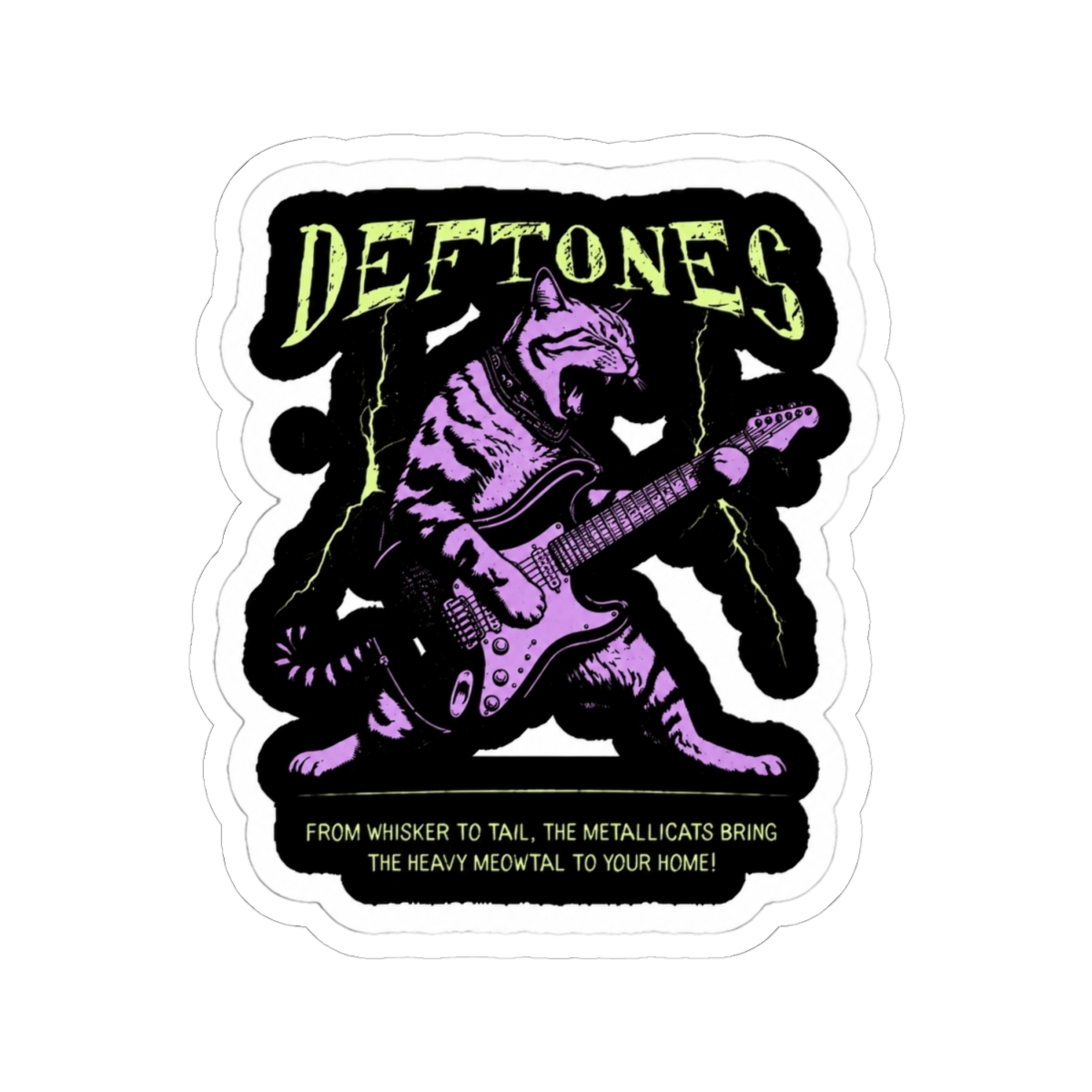 deftones cat Sticker - alternate angle 1, merchandise