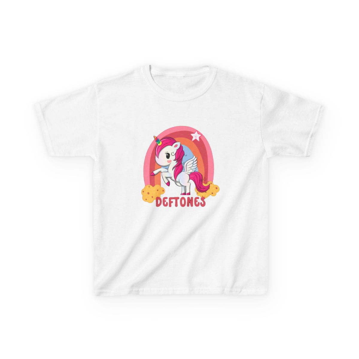 deftones // retro unicorn Kids T-Shirt - alternate angle 5, merchandise