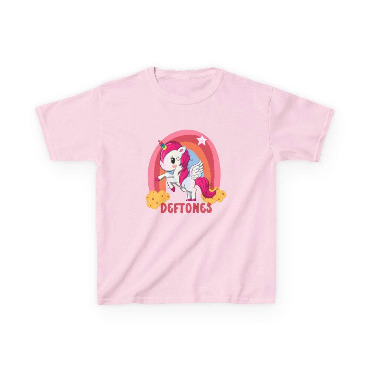deftones // retro unicorn Kids T-Shirt - alternate angle 2, merchandise